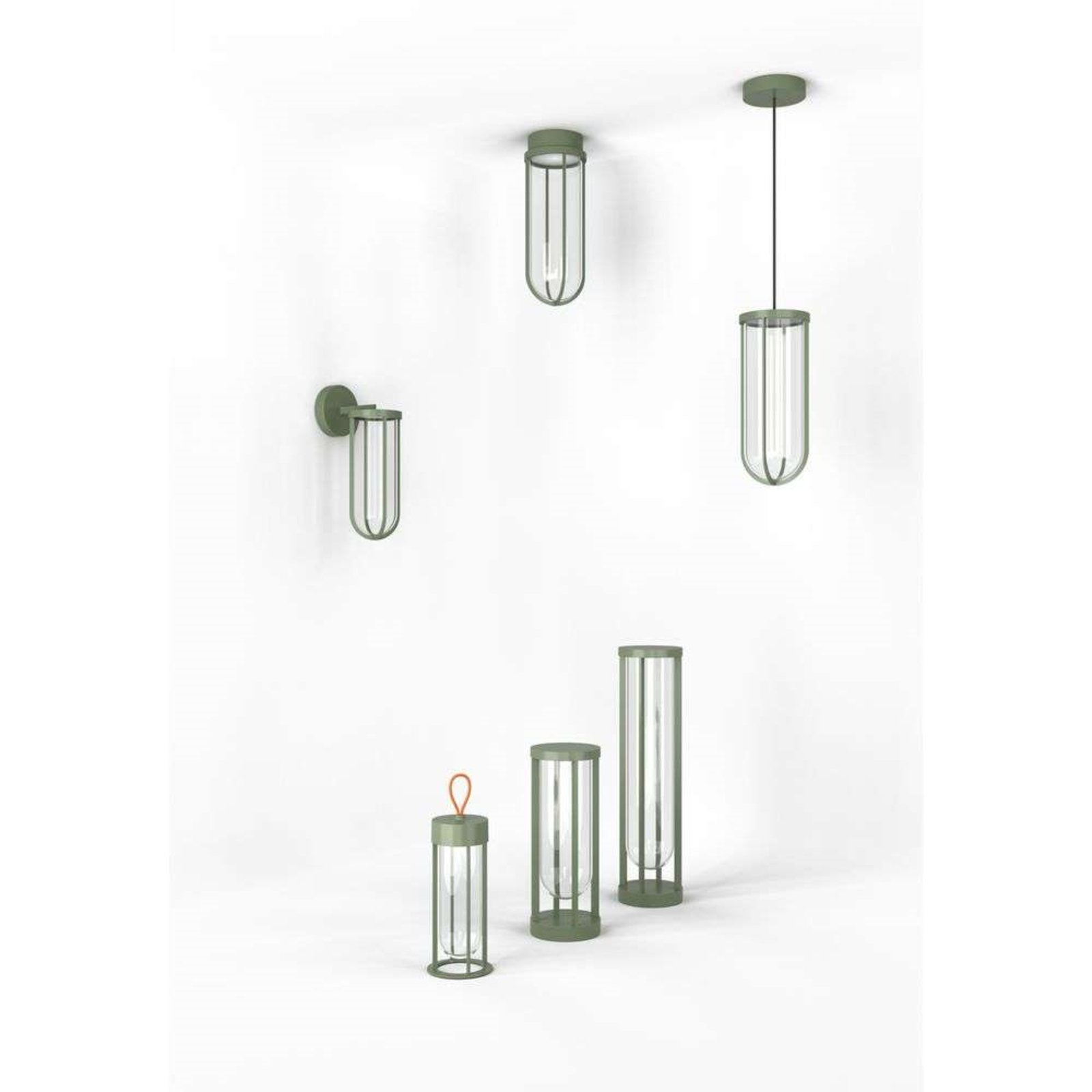 In Vitro Outdoor Wall Lamp Pale Green - Flos