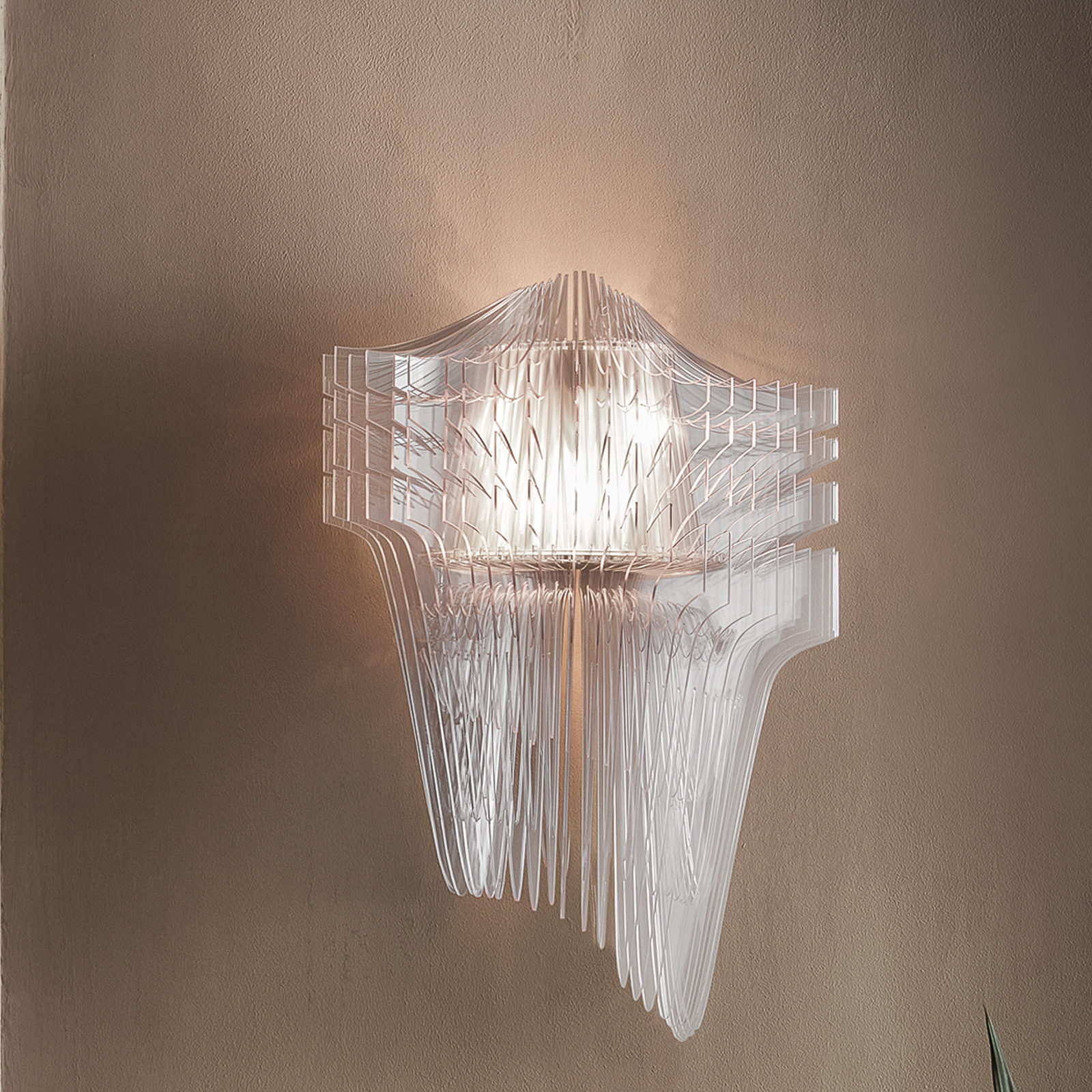 Slamp Aria designer wall light, clear