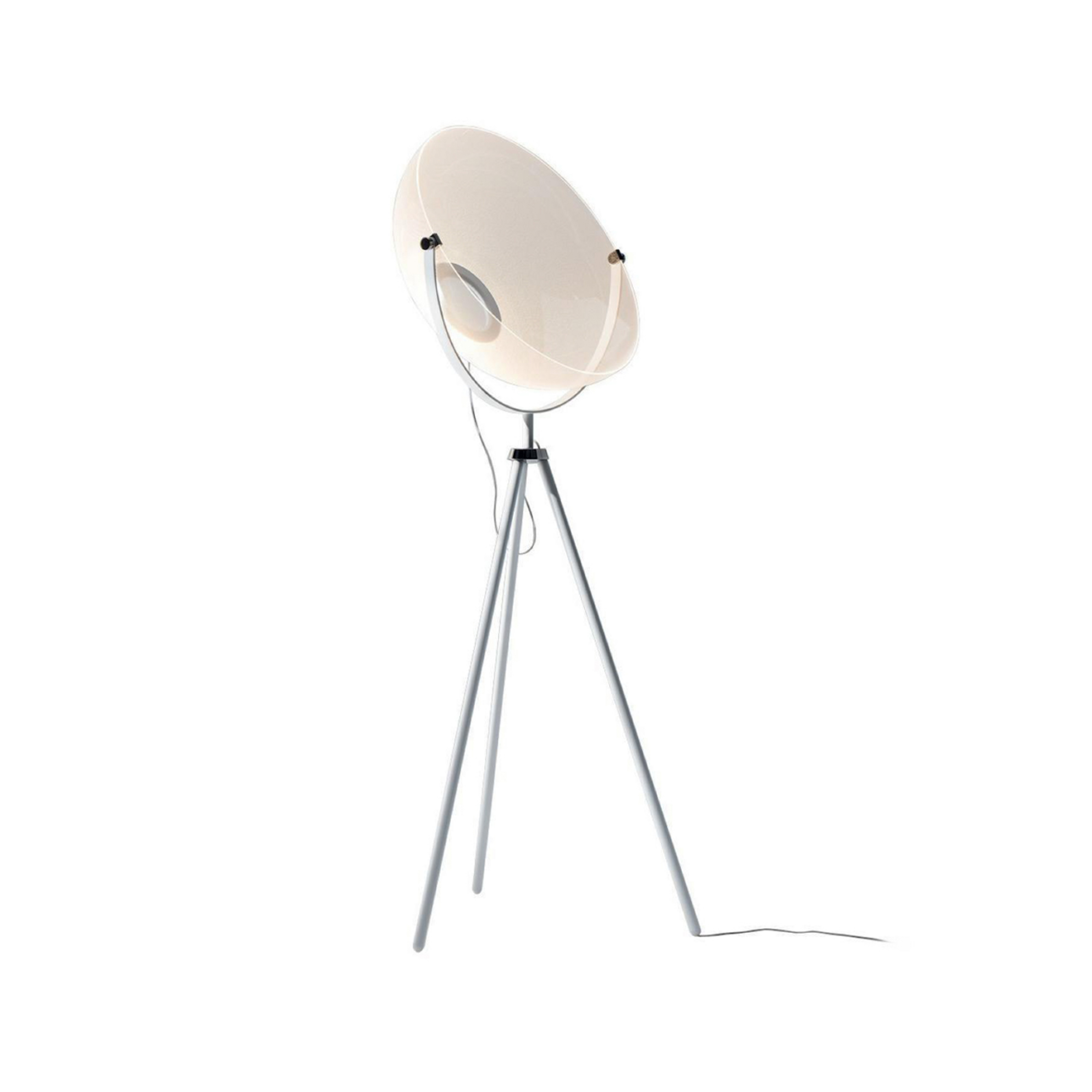 Stilnovo LED stojací lampa Demi Moon, bílá, výška 196 cm