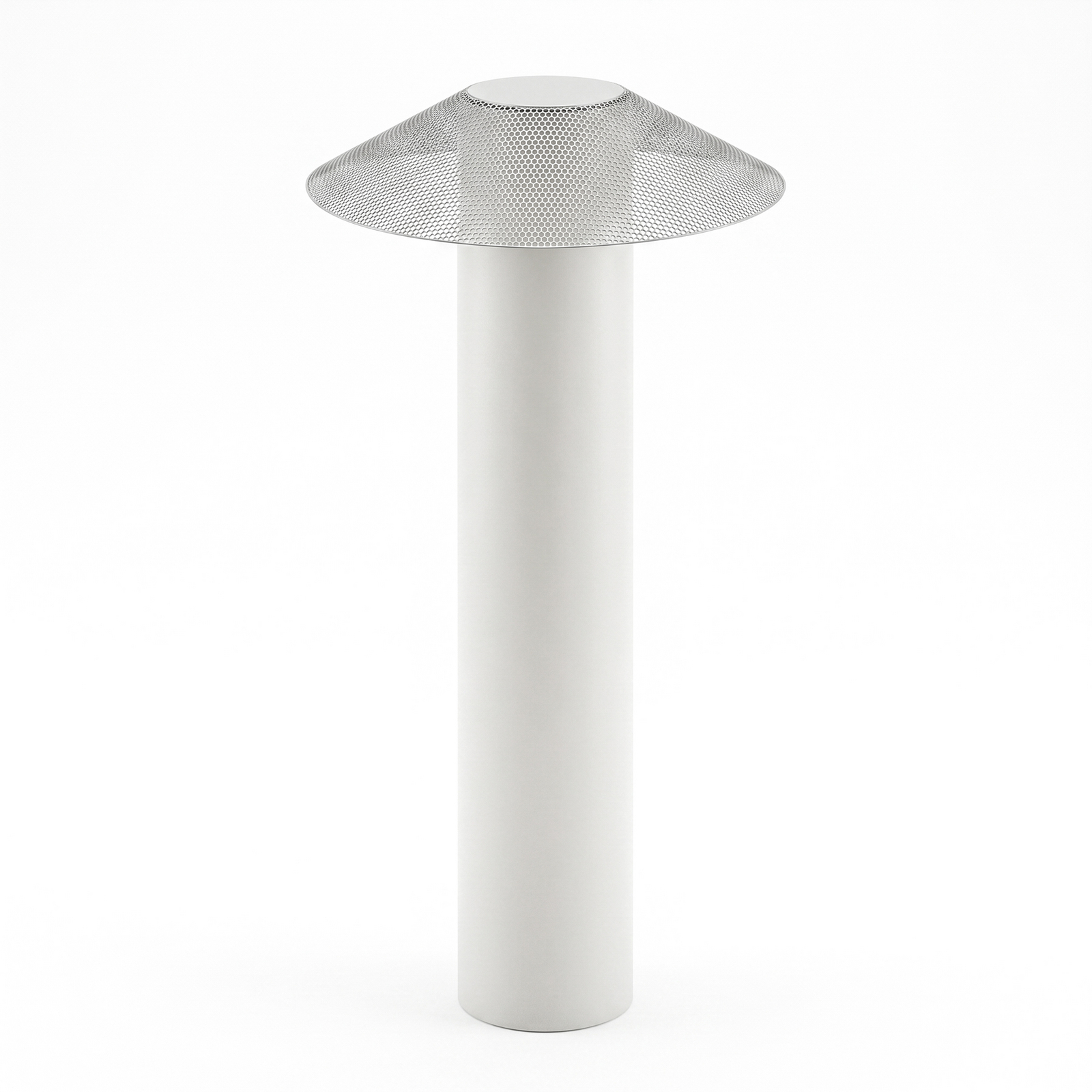Lucande LED-Terrassenleuchte ZAMIRAS, 110 cm, silber, IP65