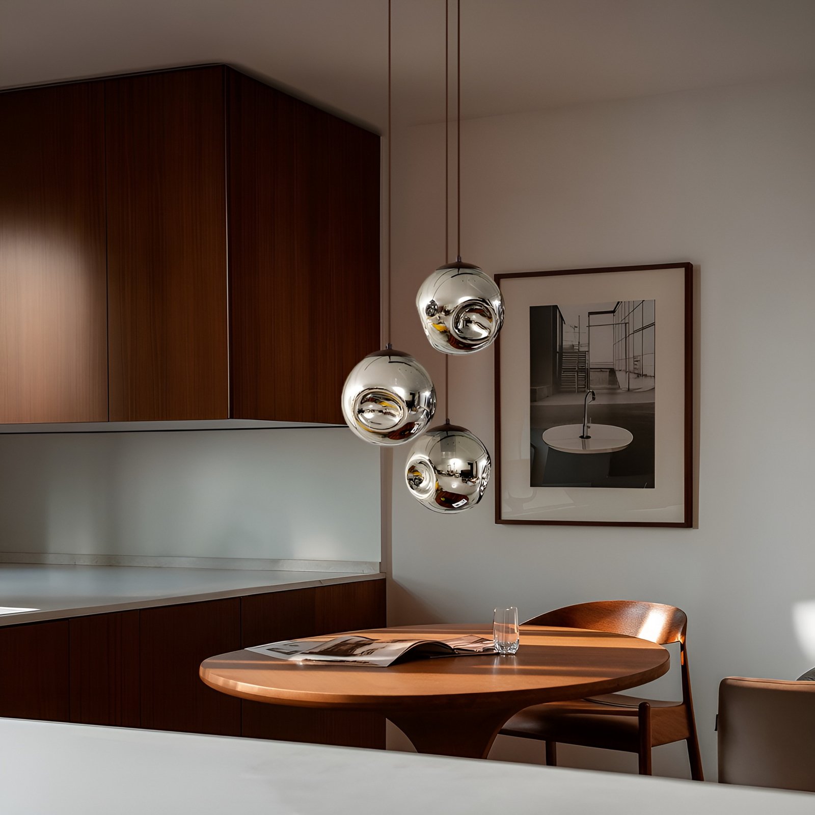 Valentina 3 Round Pendelleuchte Smoked Grey/Coffee - Lindby