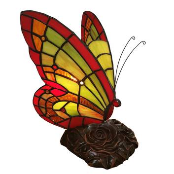 Dekorační světlo 6011, motýl, styl Tiffany