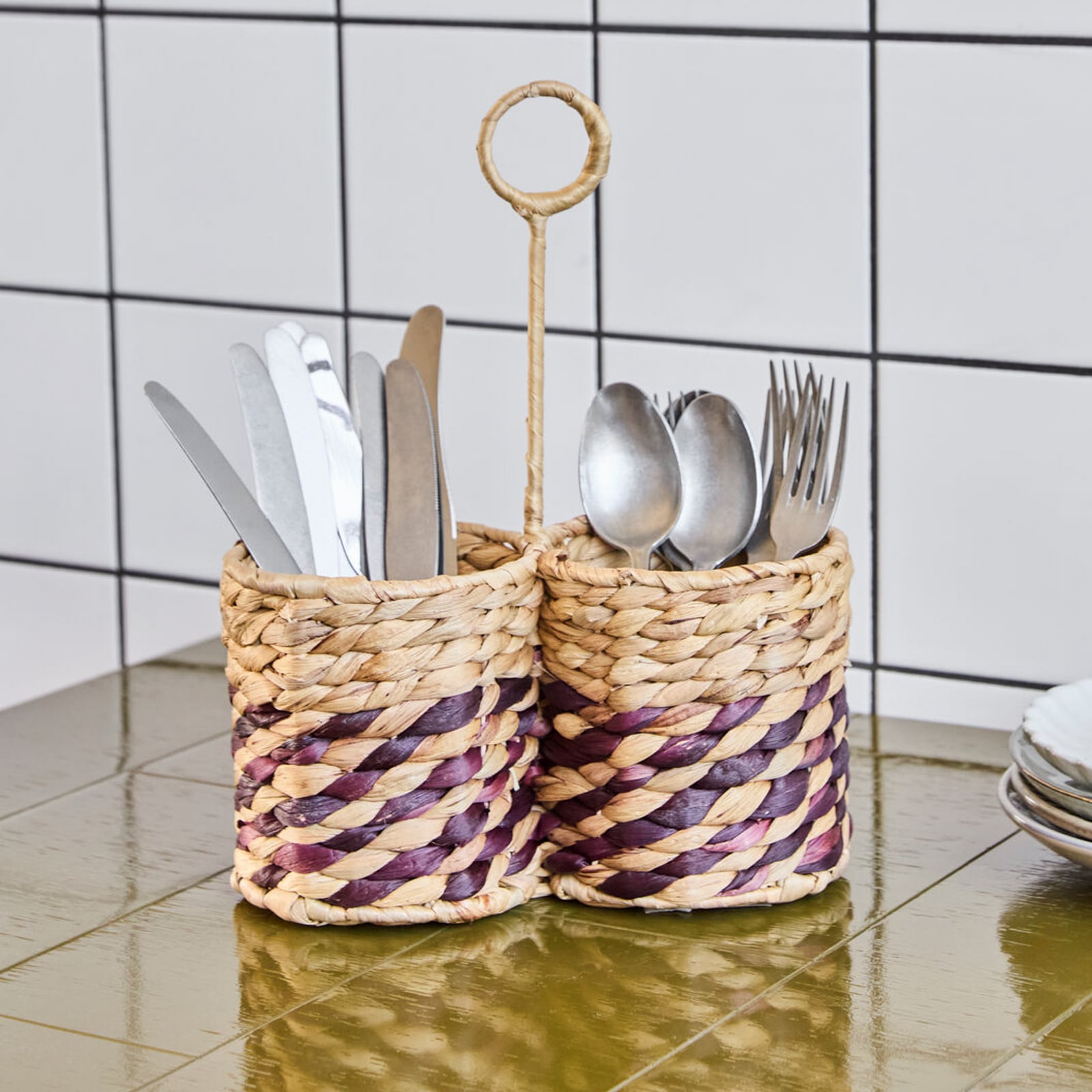 Cesto HDOrgi, giacinto d'acqua, 26 x 13 x 33 cm - House Doctor