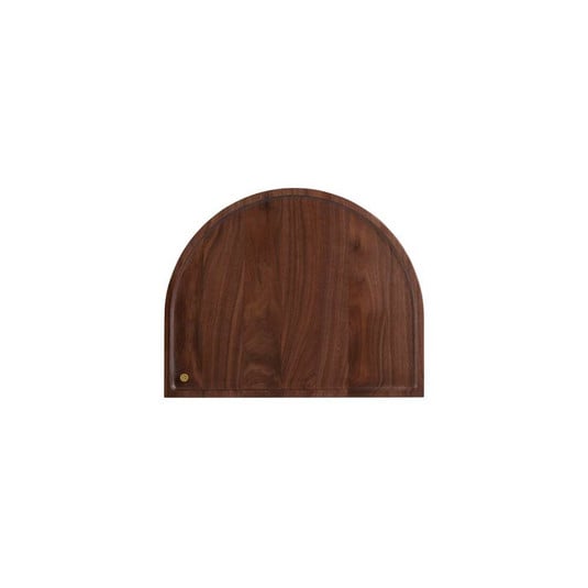 Sessio Tray Rounded Walnut/Gold - AYTM