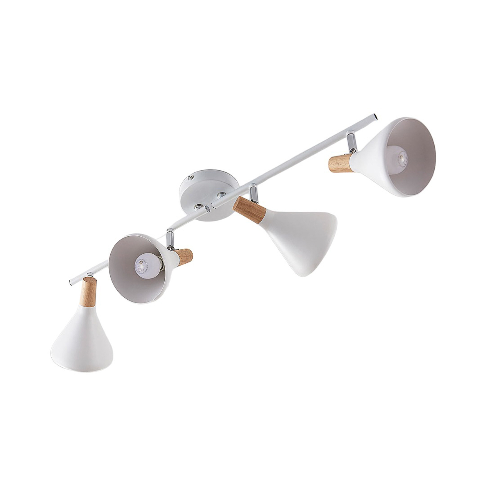 Plafondlamp Arina in wit, 4-lamps