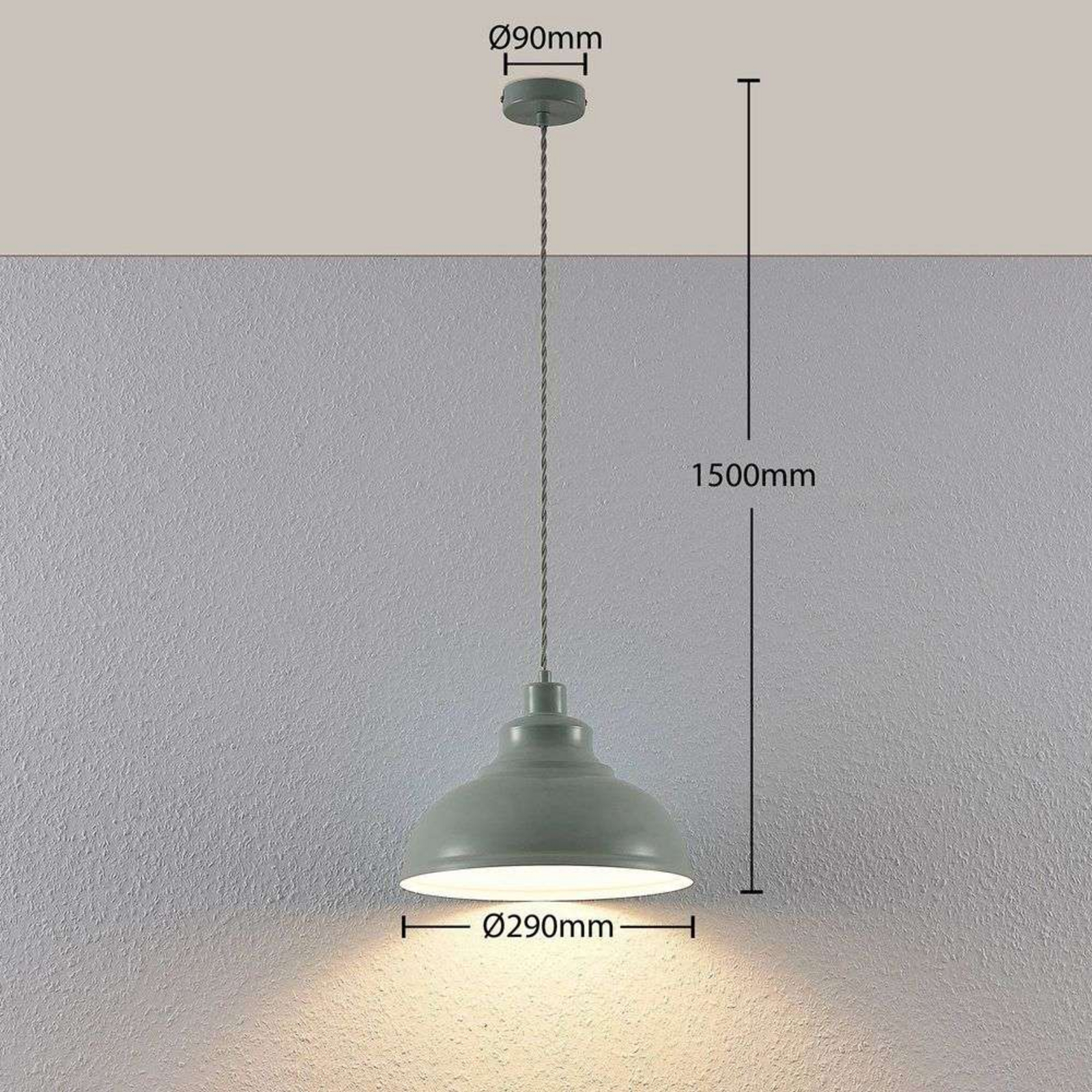 Albertine Závěsná Lampa Light Blue - Lindby