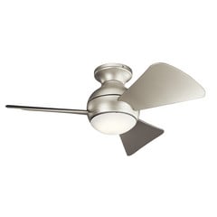 Ventilatore da soffitto LED Sola, IP23 nichel