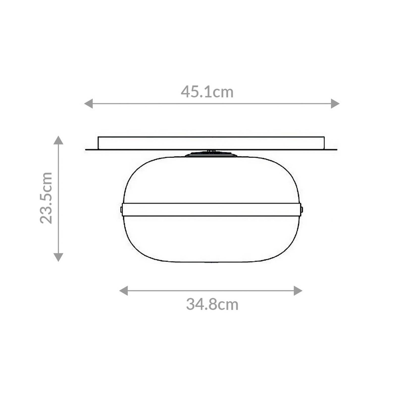 Deckenlampe NOTTINGHAM, messing antik, Ø 35 cm, Glas/Metall günstig online kaufen