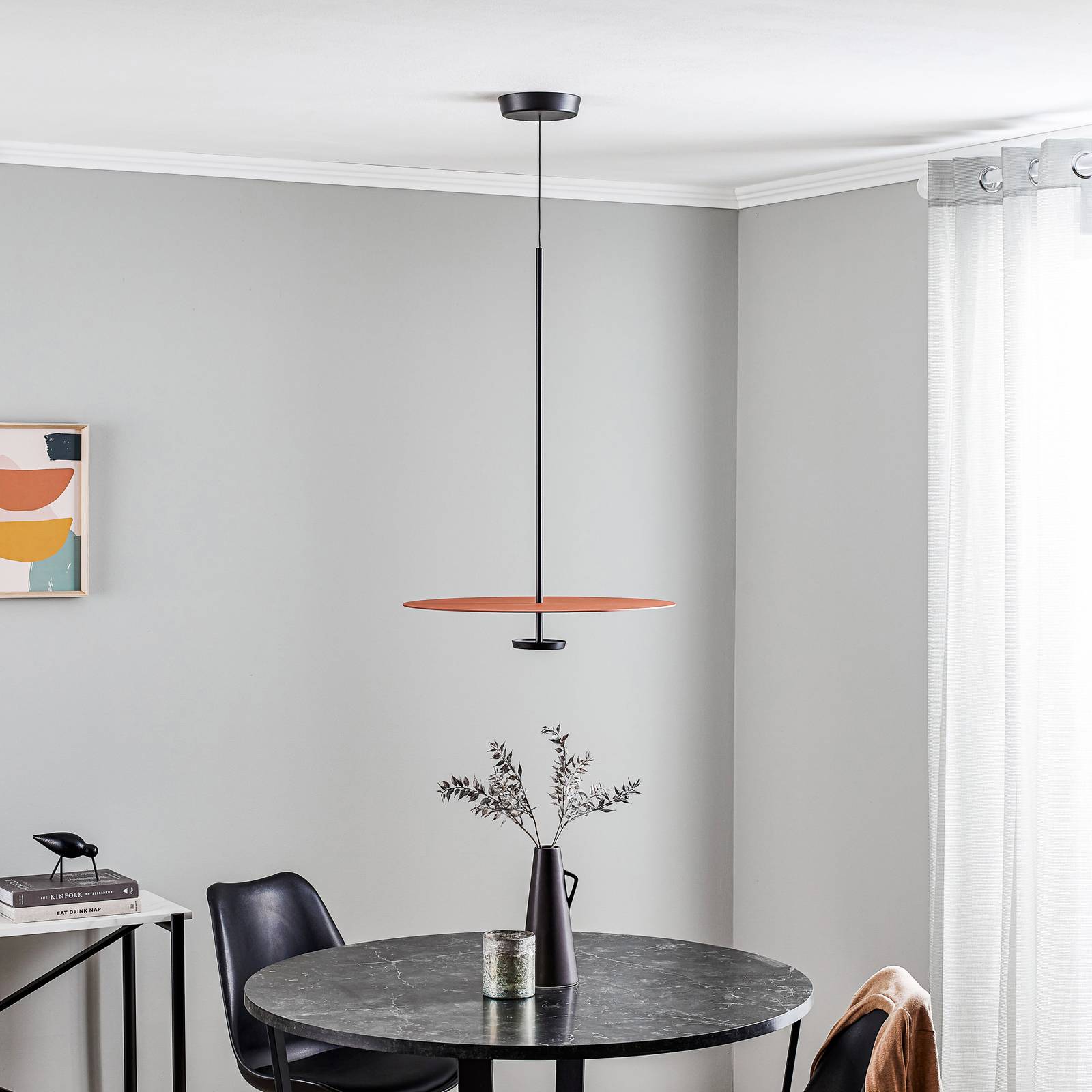 Vibia Flat lampa wisząca 1-pkt. Ø 55cm terracotta