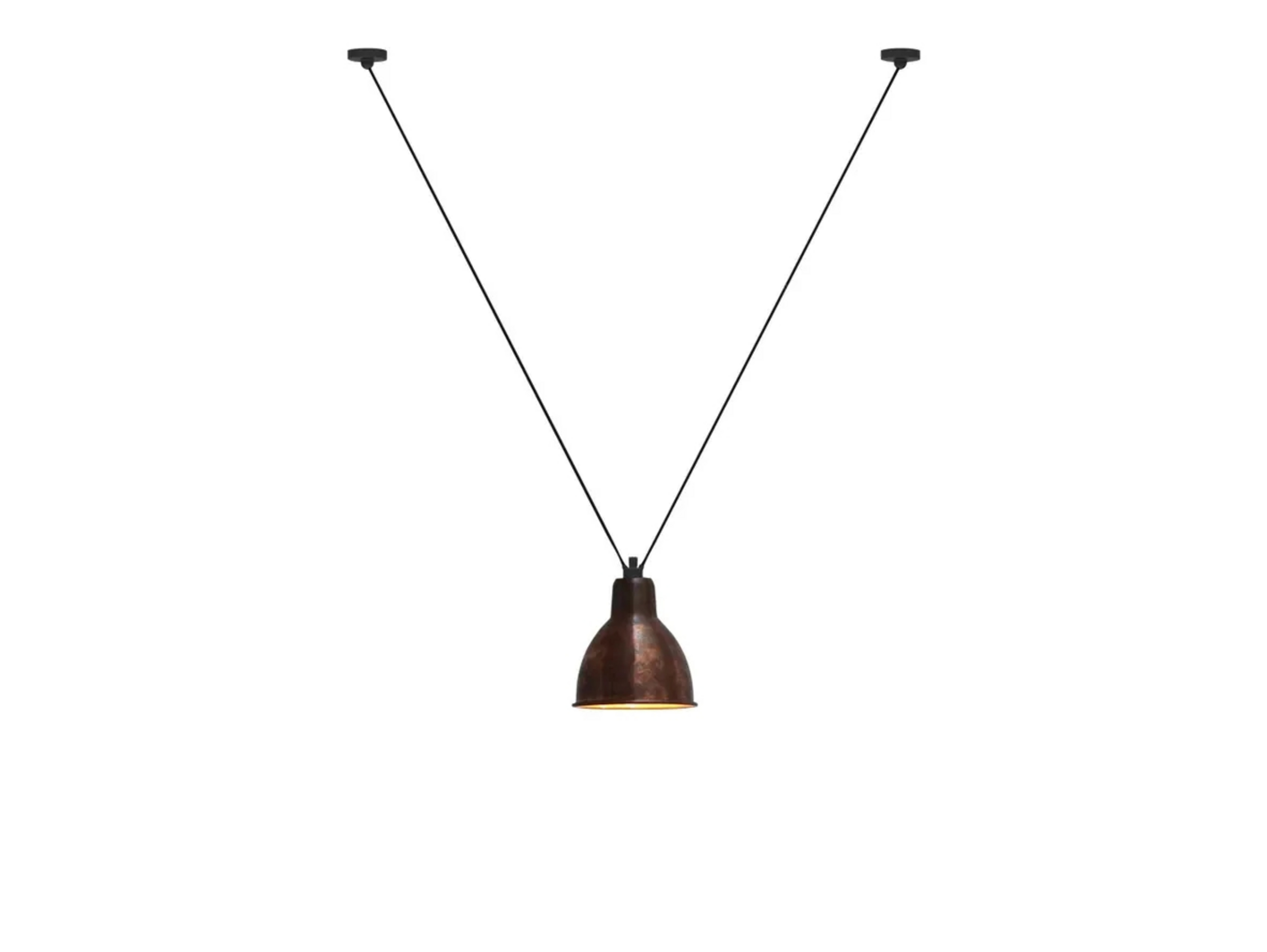 323 XL Riippuvalaisin Round Raw Copper - Lampe Gras