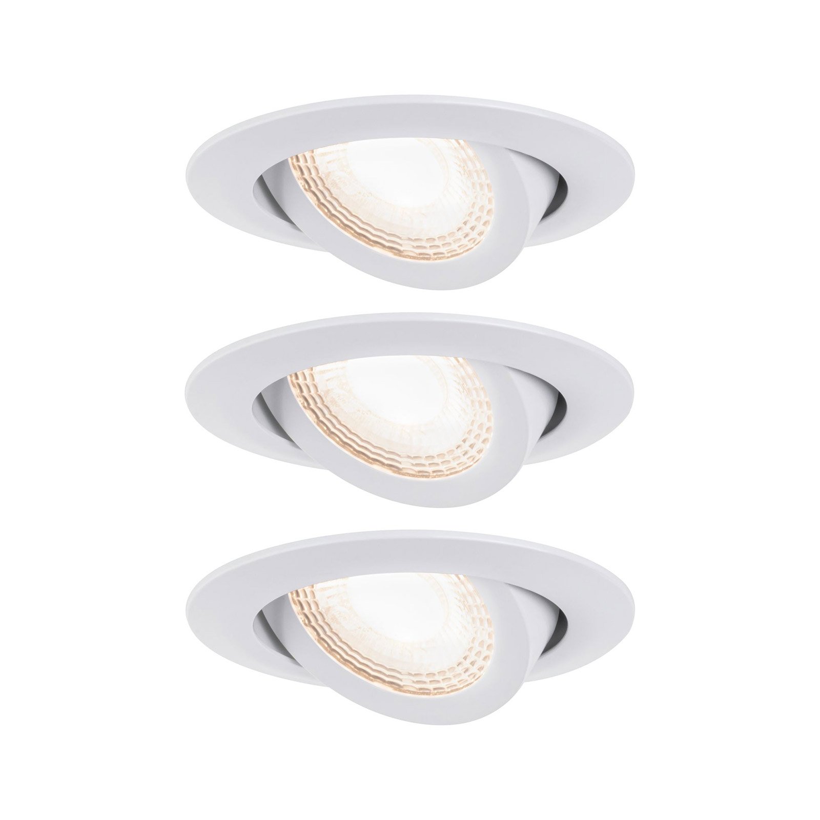 Paulmann LED-Einbaulampe 93388, Set 3 x 4,8W, weiß