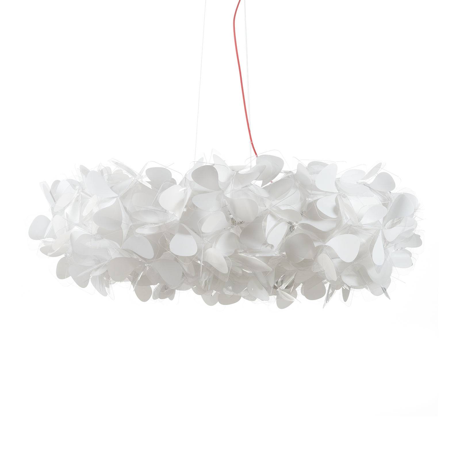 Slamp Hängeleuchte Clizia Mama Non Mama, Ø78cm, weiß/rot