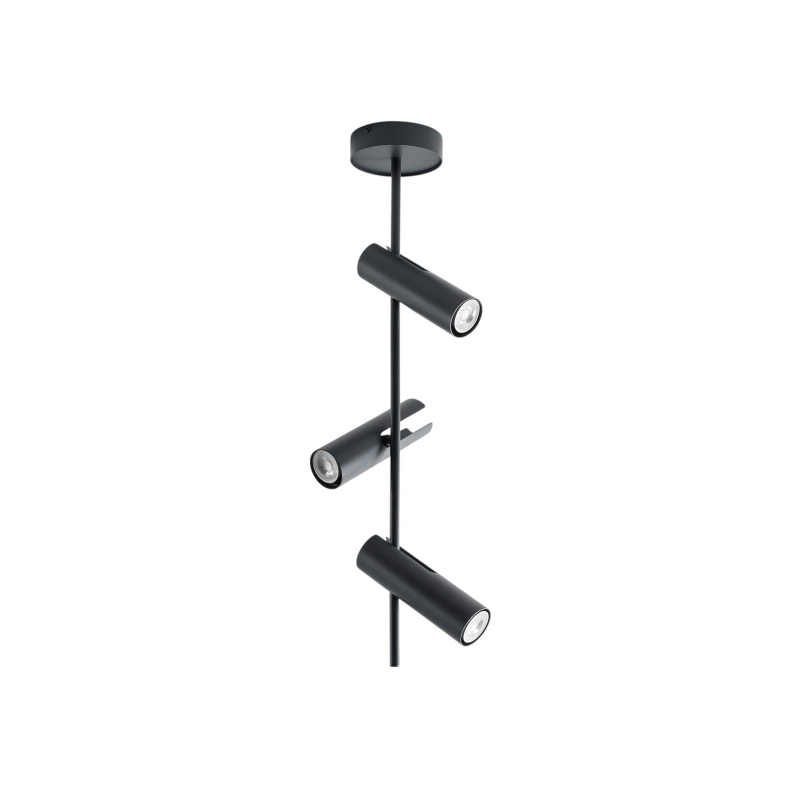 Leda 3 mennyezeti spotlámpa, antracit, 3 izzós, acél, magasság 76 cm