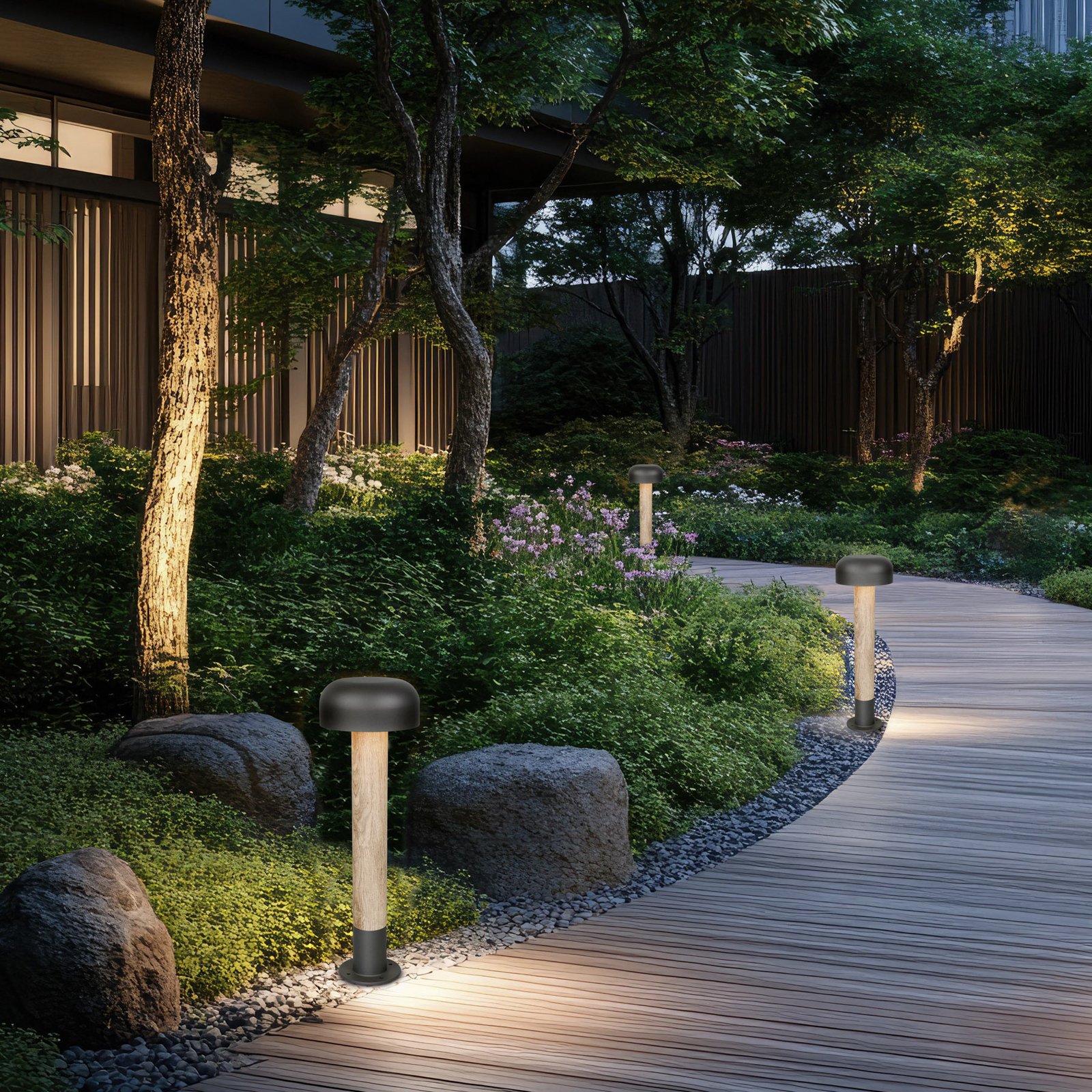 Wegeleuchte FRASER, Betonoptik, Höhe 54 cm, Metall, IP54 Wegeleuchte FRASER, Betonoptik, Höhe 54 cm, Metall, IP54