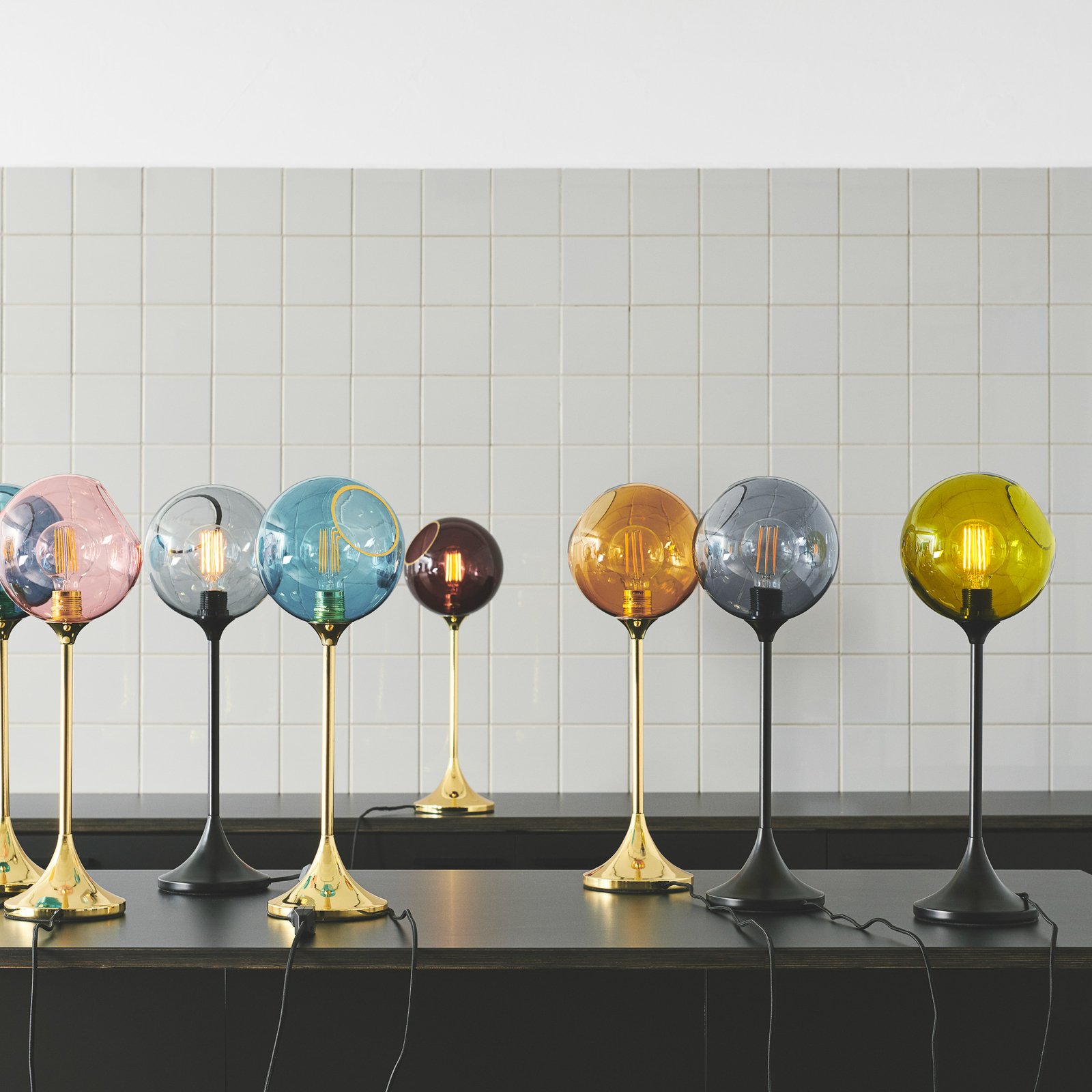 Ballroom Stolní Lampa Purple Rain/Gold - Design By Us