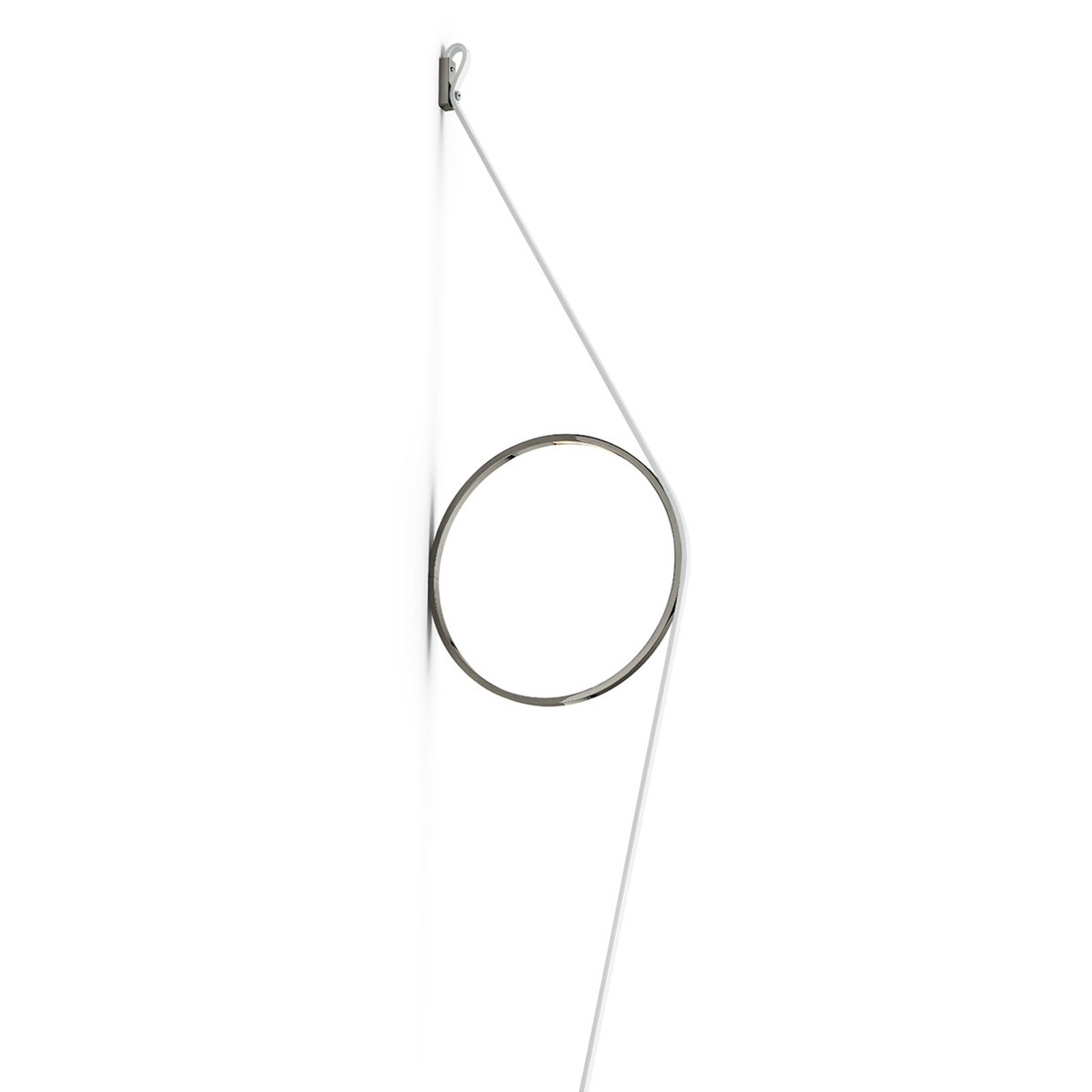 FLOS Wirering wit LED wandlamp, Ring grijs