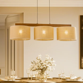 Hanglamp Juta, 3-lamps, balk