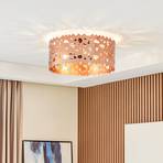Lucande Aeloria ceiling light, copper, iron