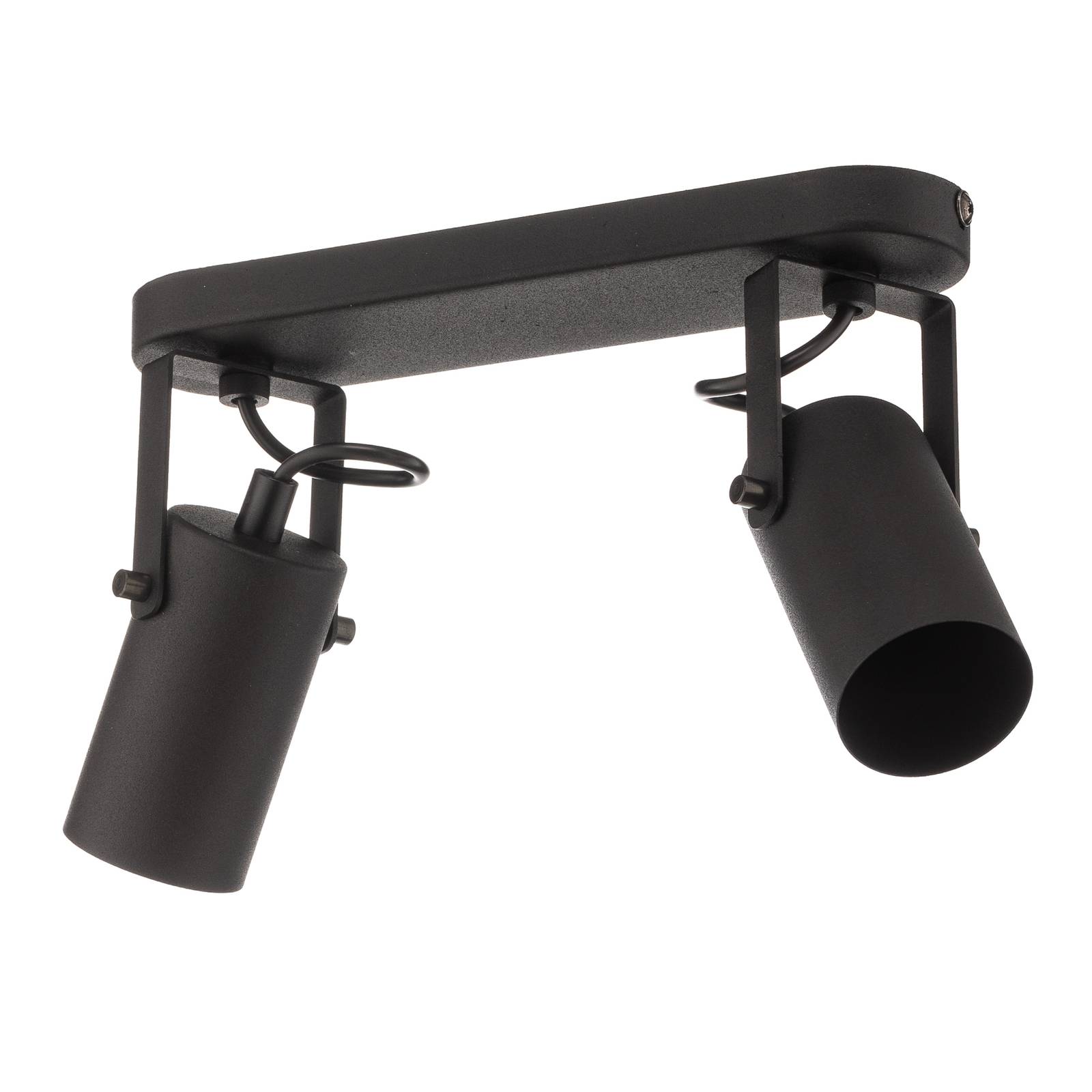 Euluna Redo downlight, 2-bulb, black - Bedroom - Ceiling Light - dimmable - Modern