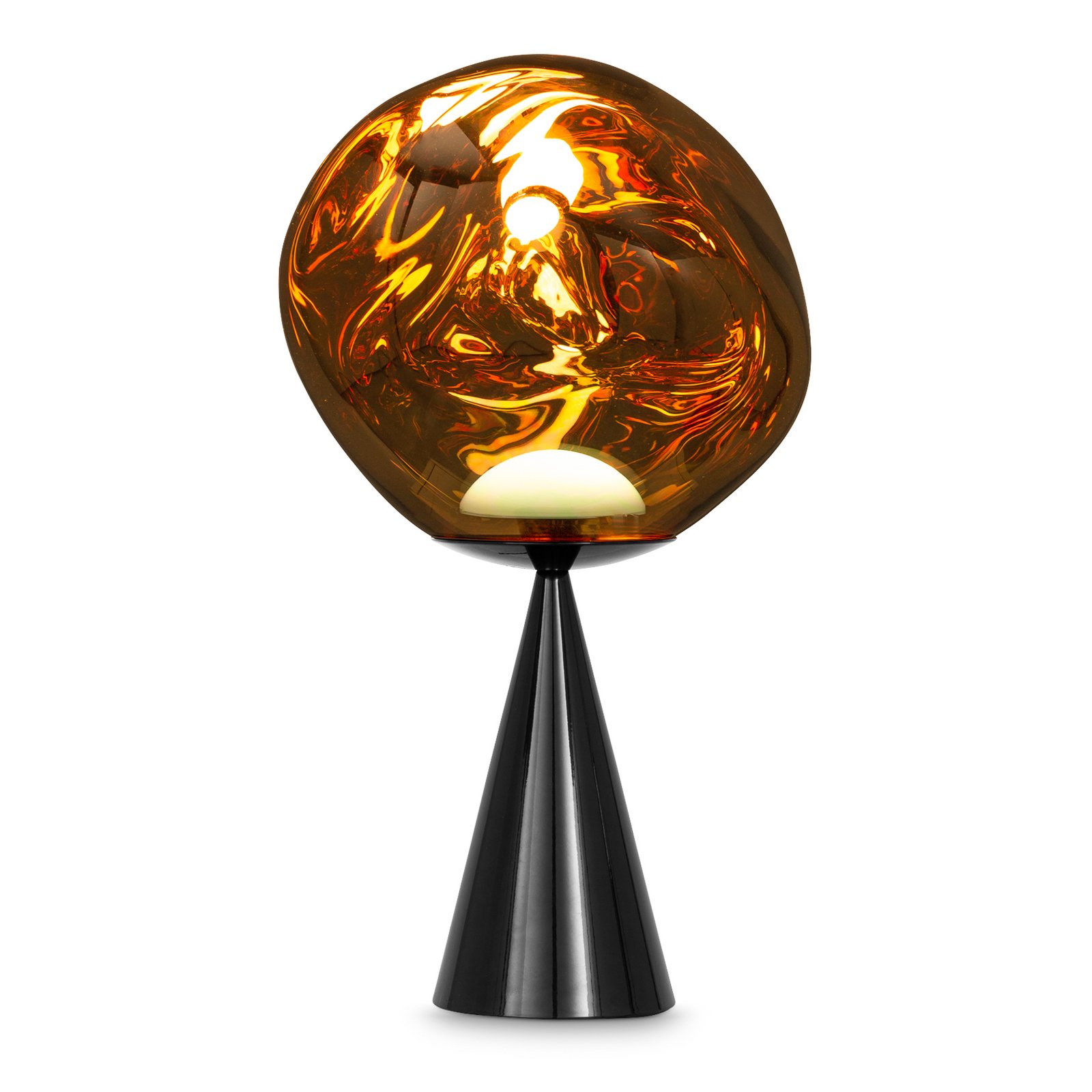 Tom Dixon LED table lamp Melt Cone Fat, gold-coloured, 47 cm