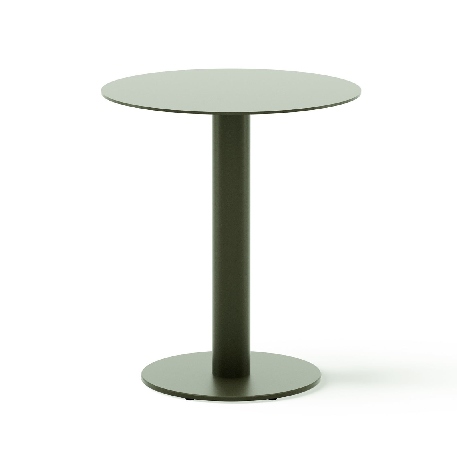 May sidebord, mørkegrønn, Ø 40 cm, stål – New Works