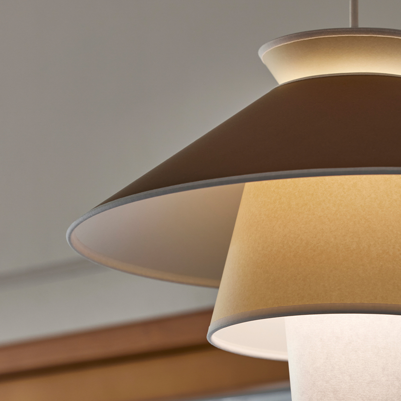 Ruche Hängeleuchte, Ø 40 cm, ocker - MARKET SET