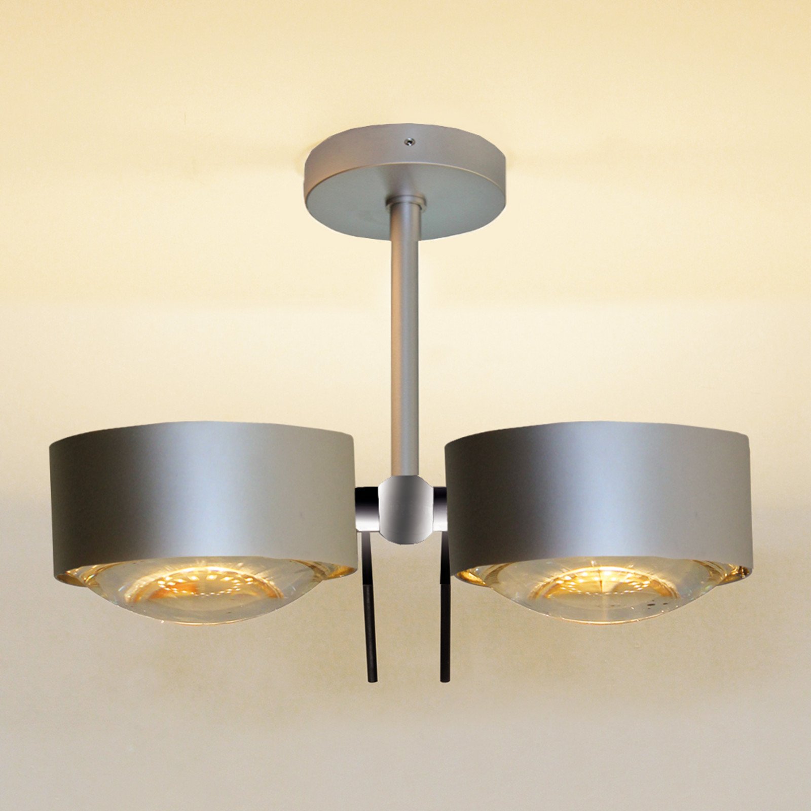 Top Light Plafonieră Puk Sides crom mat 10 cm 2 becuri G9 - Camera de zi / sufragerie - design - transparent alb mat - Metal