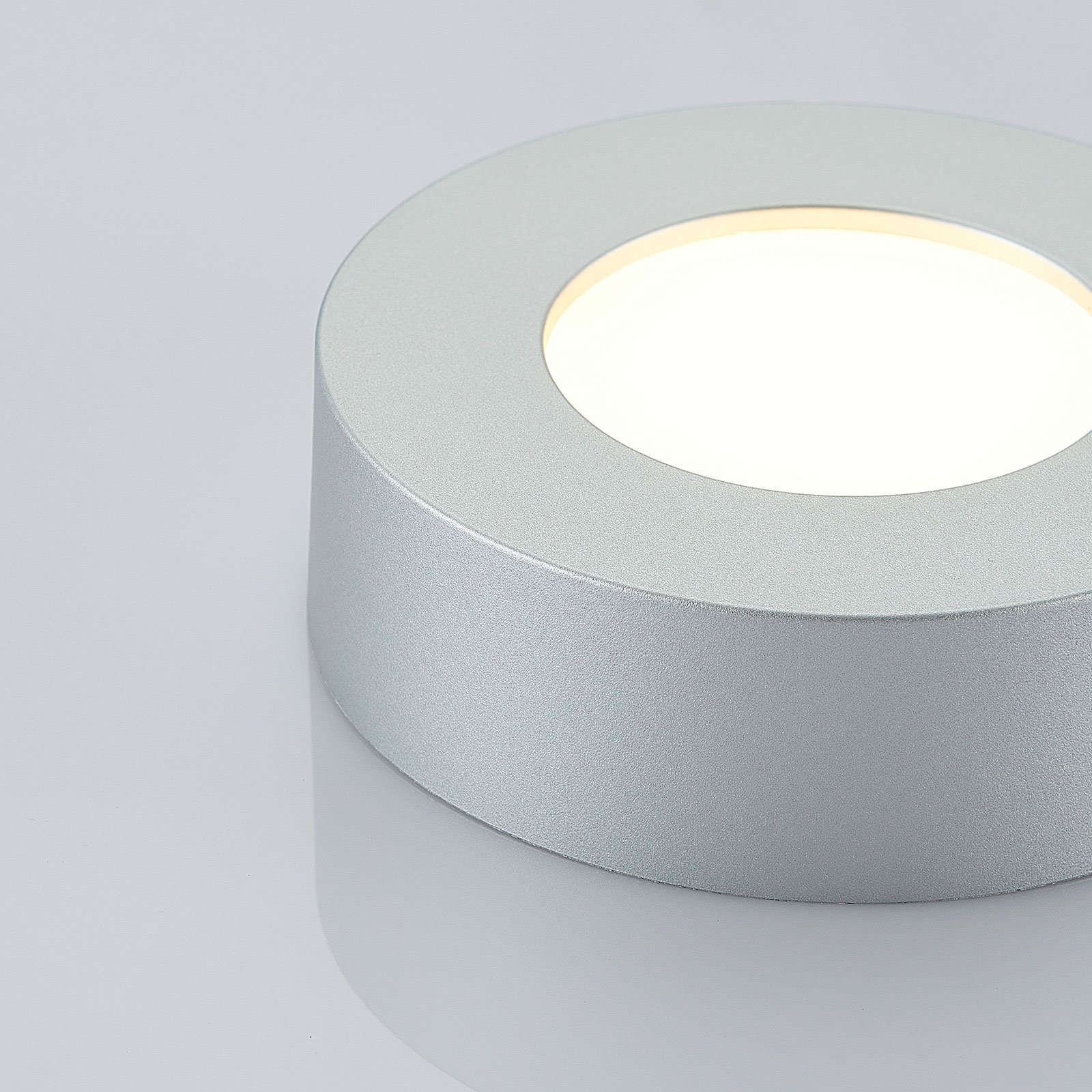Stropné LED Marlo striebro okrúhle 12,8 cm