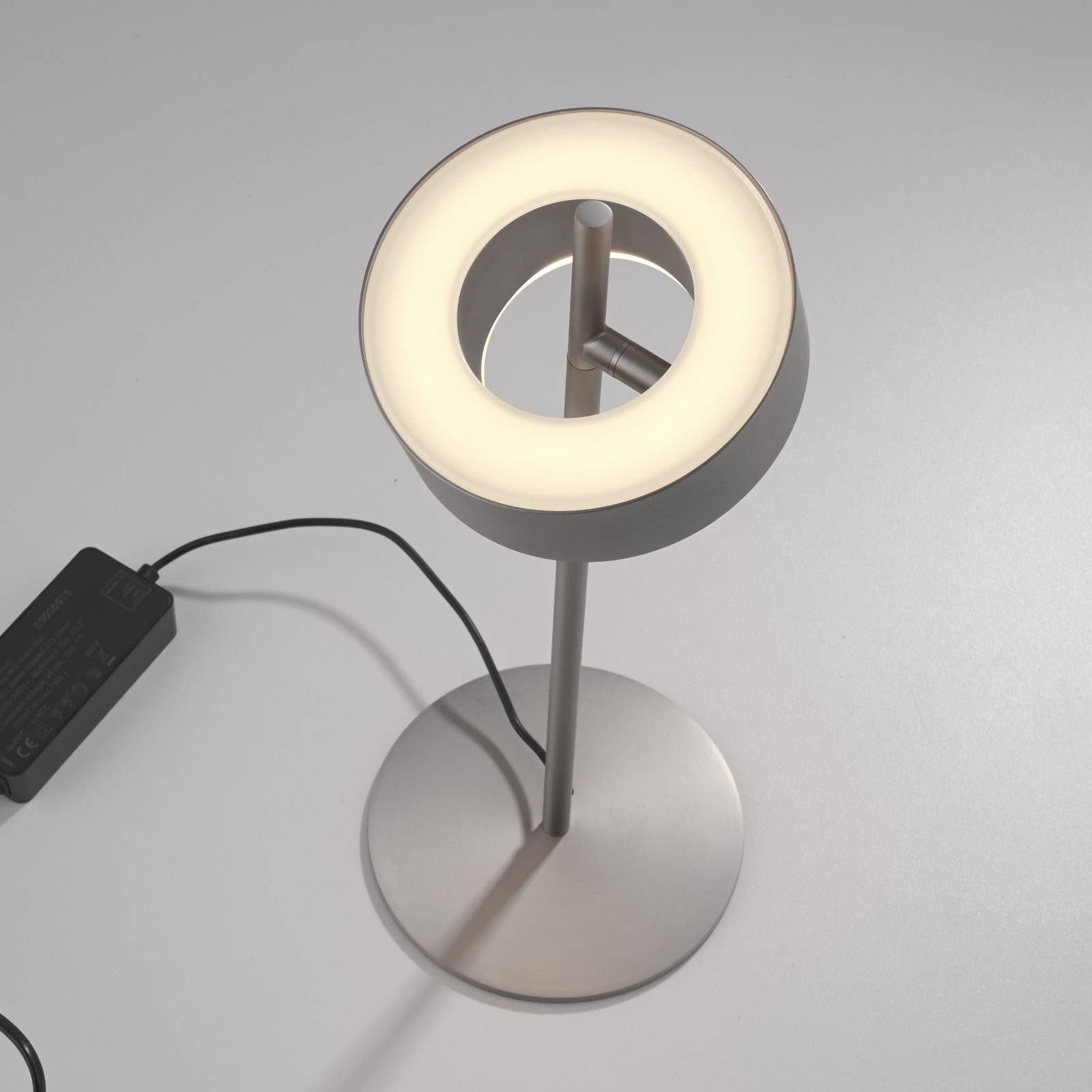 Paul Neuhaus Lampa stołowa LED Q-Rotate aluminium 40 cm