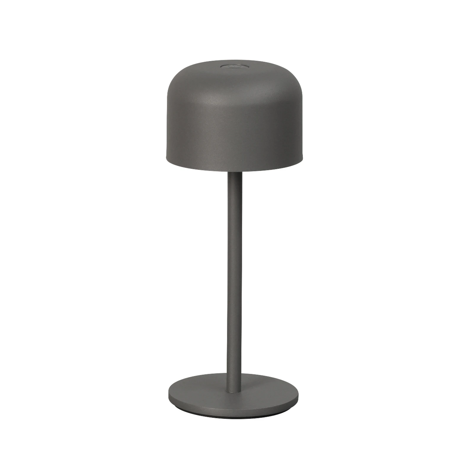 Candeeiro de mesa LED recarregável Finley, cinzento areia Altura 22 cm Metal,