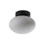 Deckenlampe Ufo, schwarz/weiß, Ø 18 cm, Glas, G9
