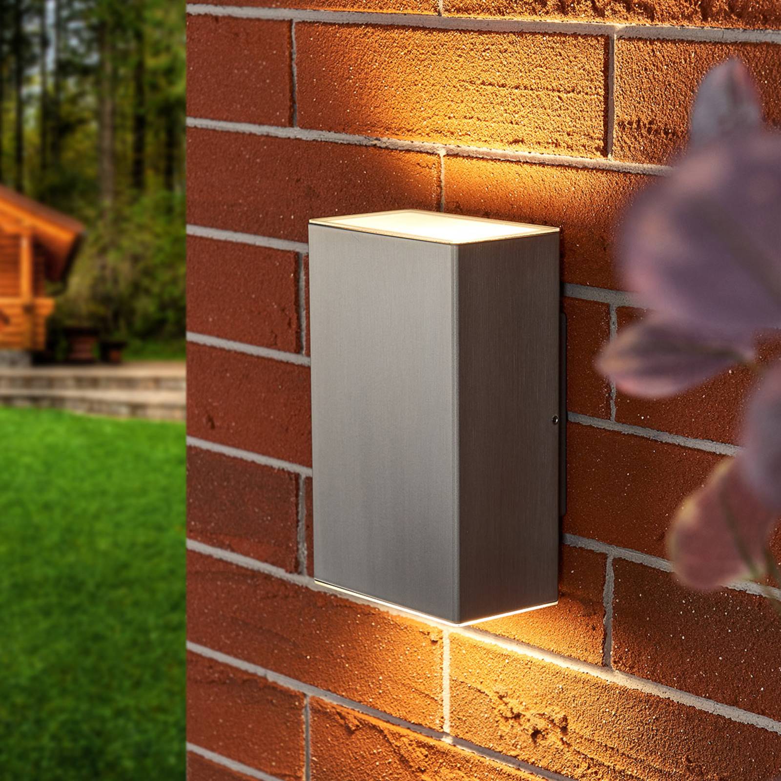 Rothfels LED buitenwandlamp Jana van RVS 16 x 10 cm, roestvrij staal, aluminium, kunststof, 5 W, B: H: cm