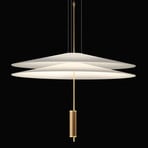 Vibia Flamingo - LED-pendellampa 2 skärmar, guld