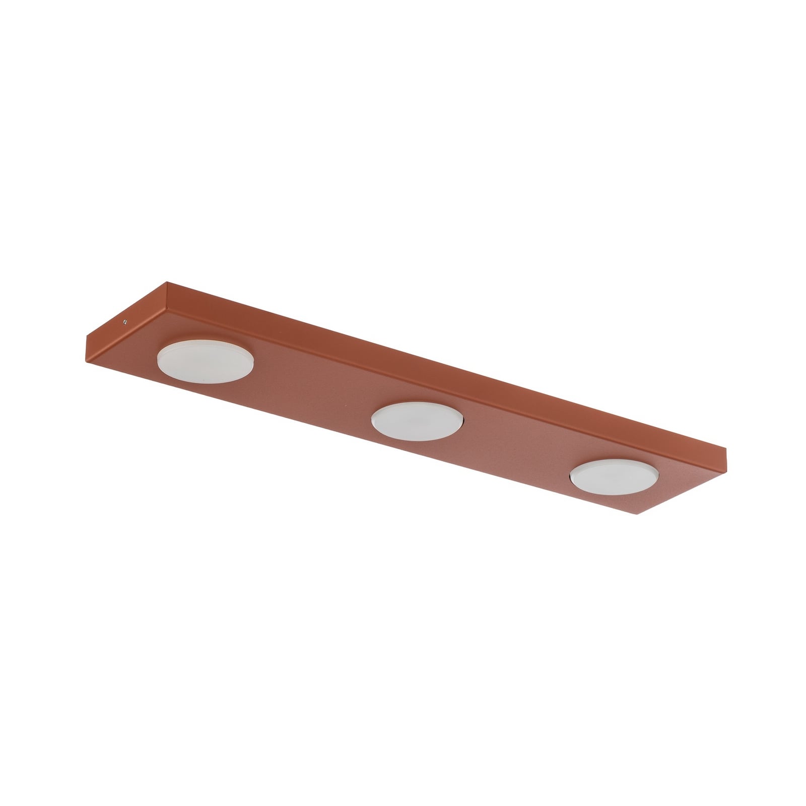 Plafonnier Hero, rouge, 55 x 12 cm, à 3 lampes, métal, GX53