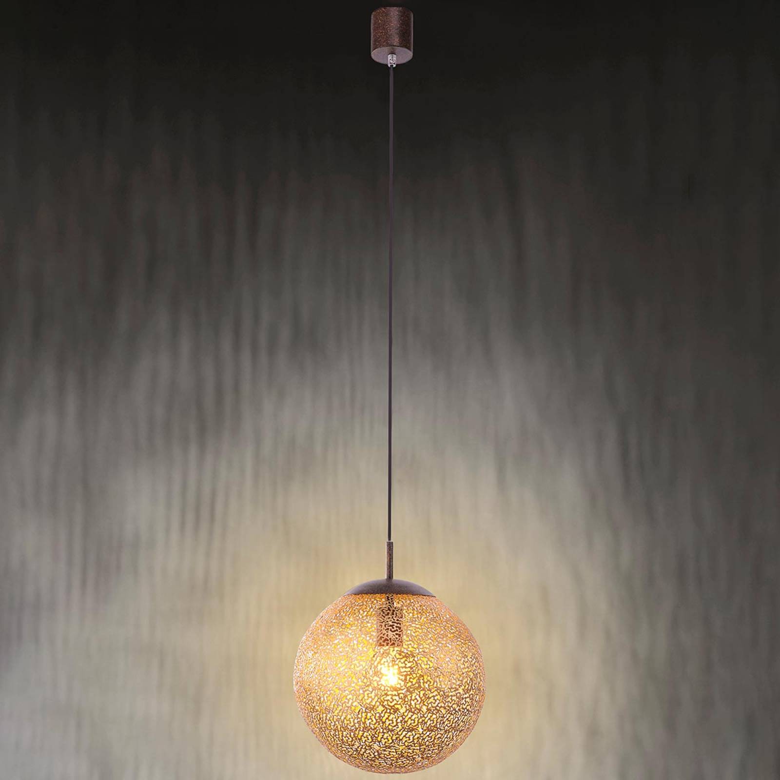 E-shop Závesná lampa Greta s guľatým tienidlom 30 cm