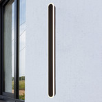 Vonkajšie nástenné svietidlo Bordo Square 120 cm, čierna, hliník