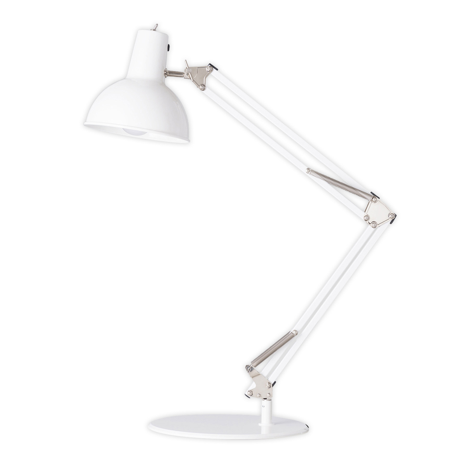 midgard Federzug lámpara de mesa con base blanco