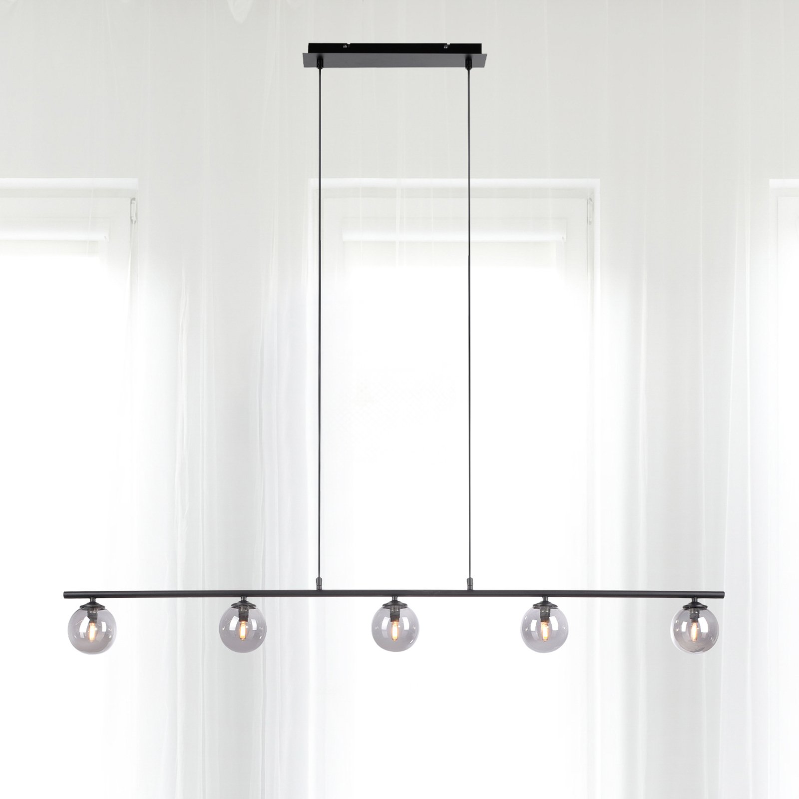 Paul Neuhaus Widow LED függő lámpa üveggömbökkel