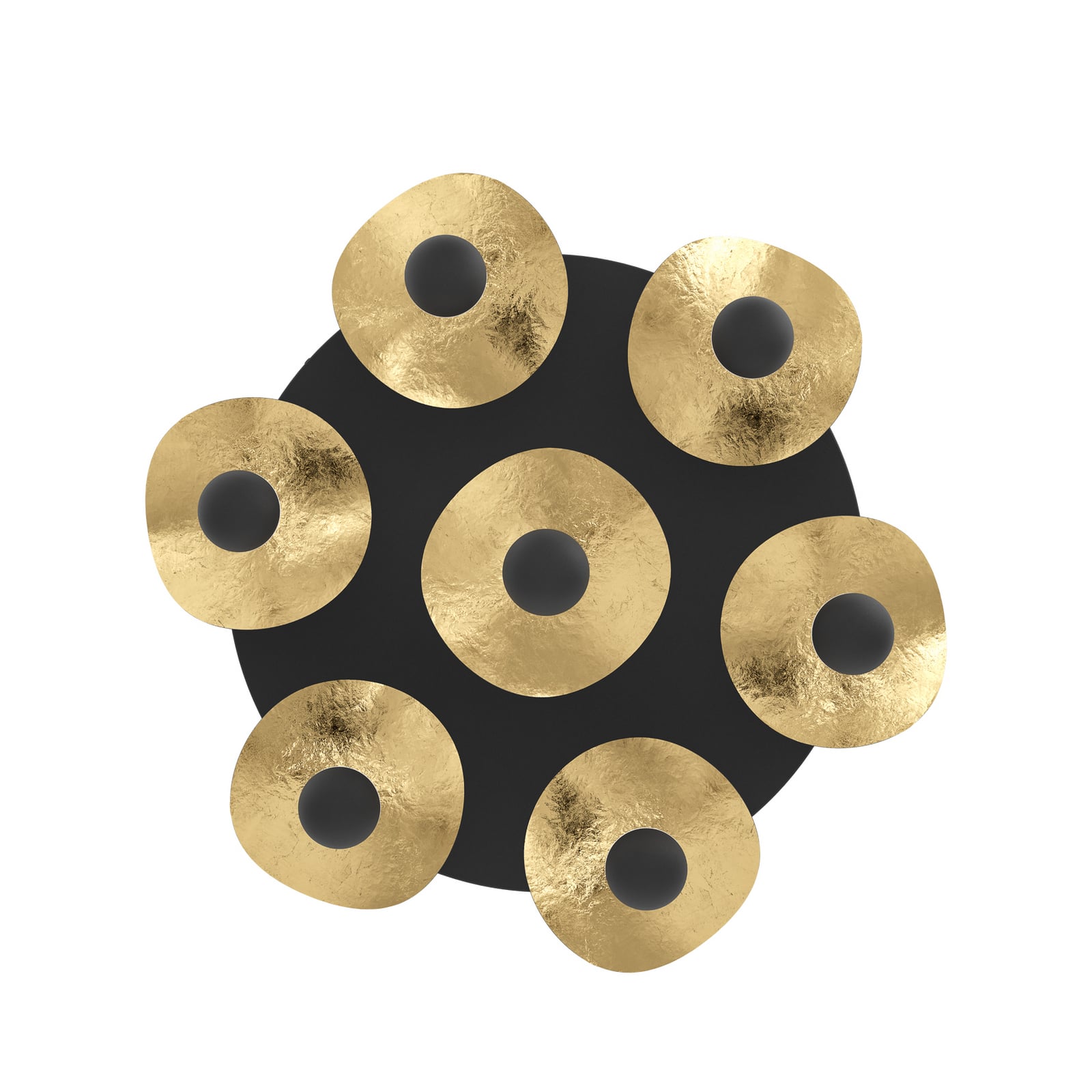 Plafonnier LED Dracera noir/doré Ø 51 cm - Stars of Light