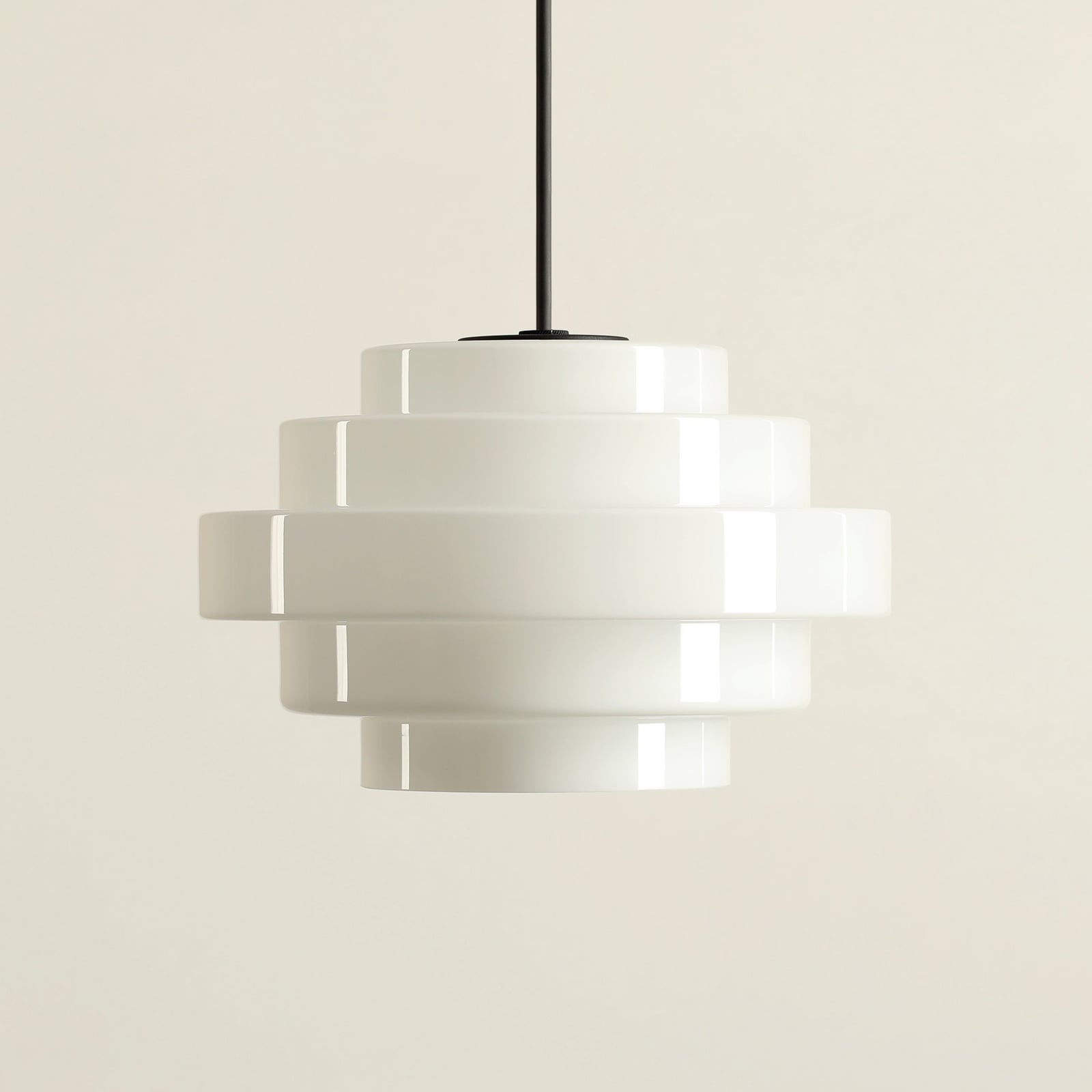 Suspension Filo, blanche, Ø 28 cm, verre - ALDEX