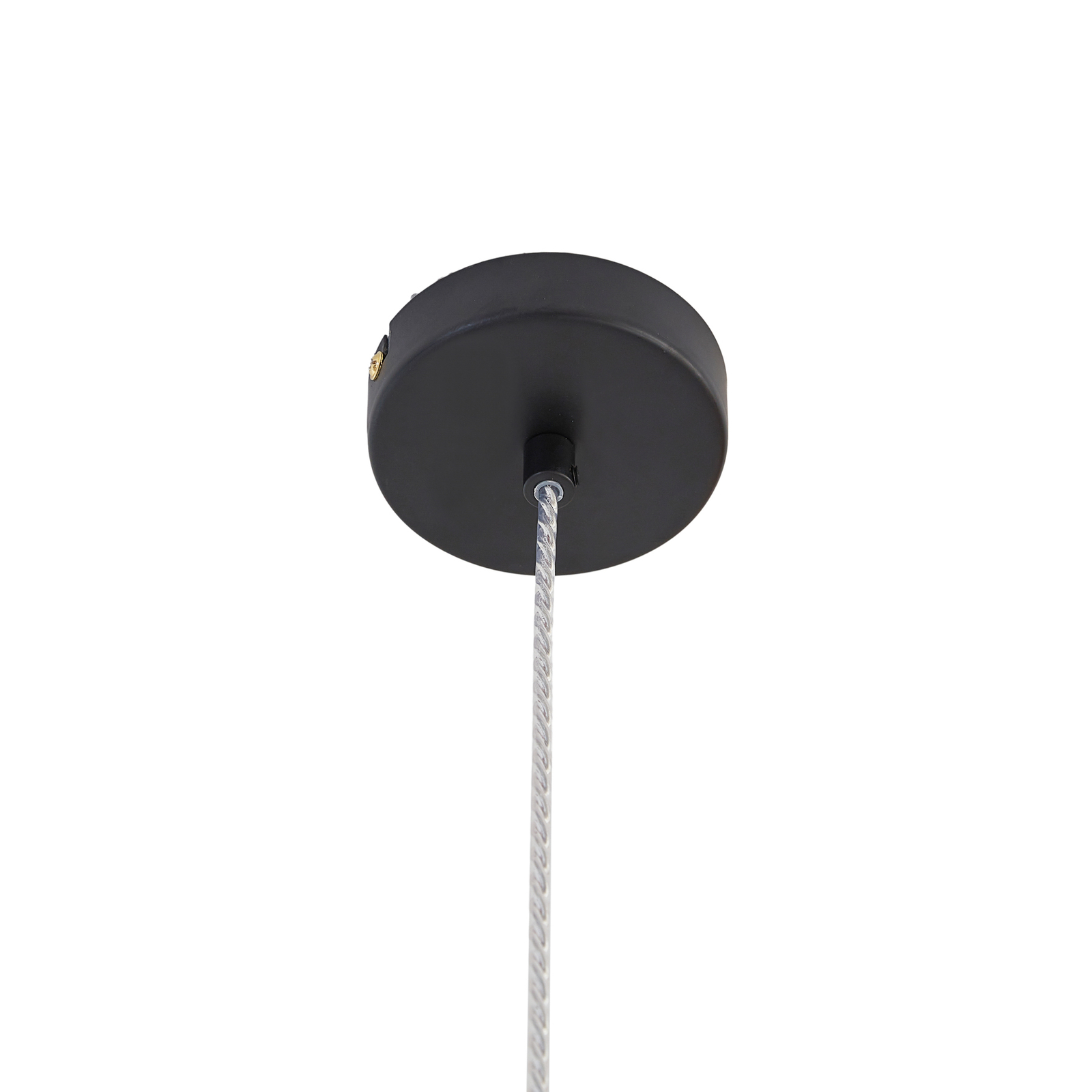 Lindby hanglamp Drakar, 1-lamp, grijs, glas, Ø 19,5 cm