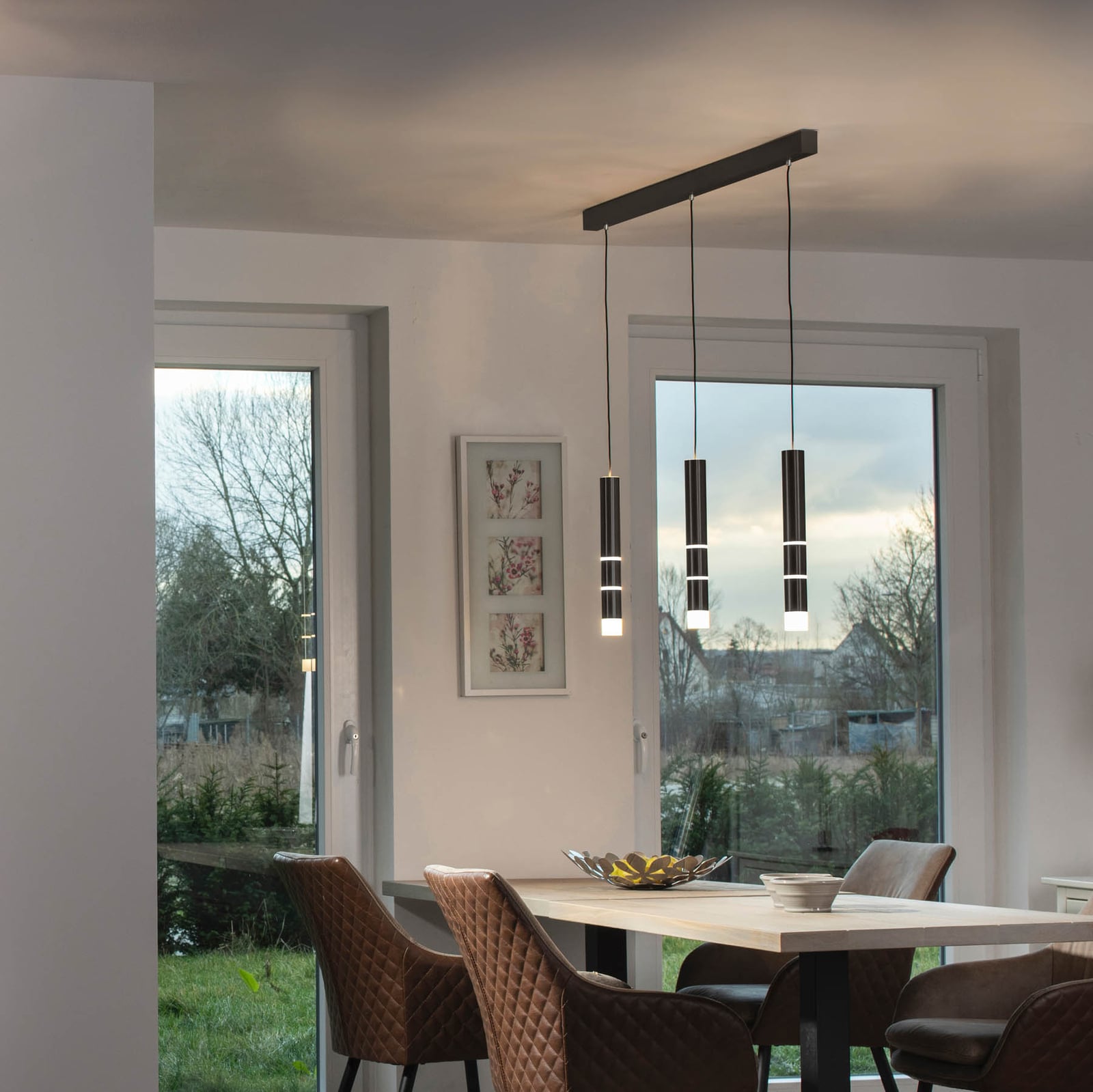 Vega LED-Hängeleuchte, drei Zylinder, schwarz - PURE Vega LED-Hängeleuchte, drei Zylinder, schwarz - PURE