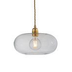 EBB & FLOW pendellampa Horizon, klar, glas, Ø 29 cm