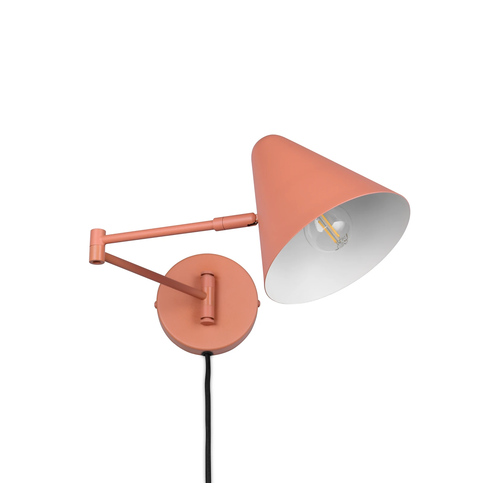 Sieninis šviestuvas „Cosima“, abrikosų spalvos, išsikišimas 54 cm, metalas