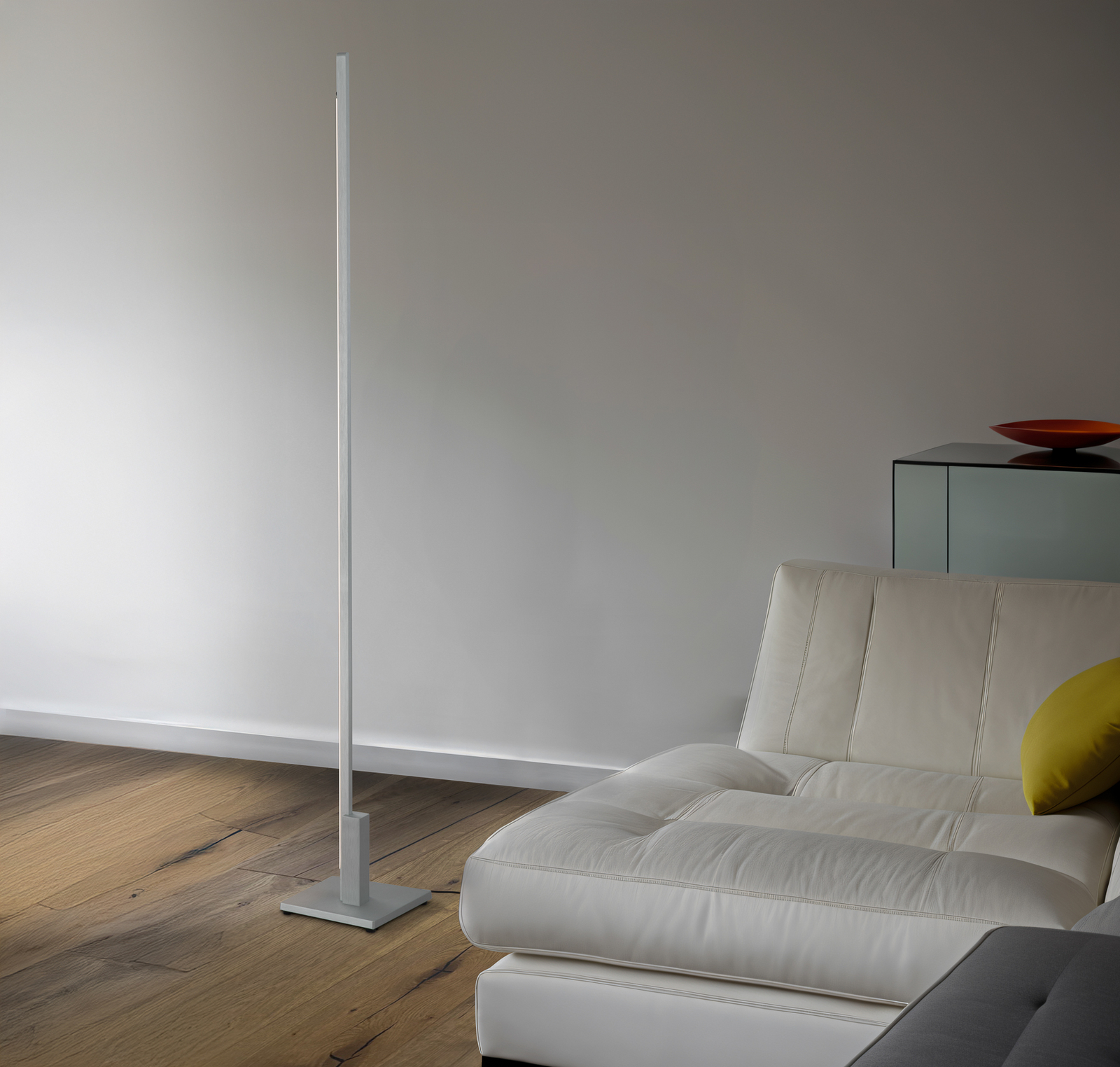 Quitani Talon LED stojacia lampa hliník eloxovaný prírodný