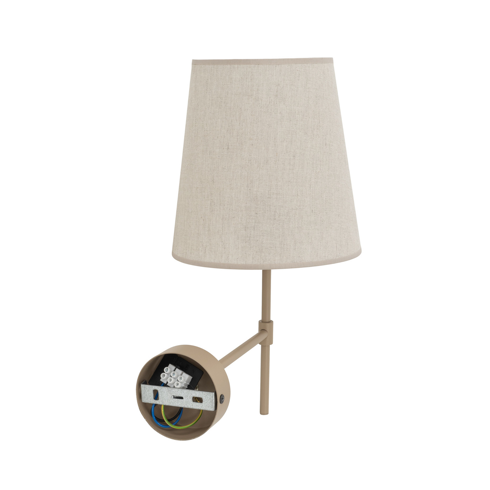 Applique murale Elizabeth, sable/beige, lin, 39 cm de haut, E27