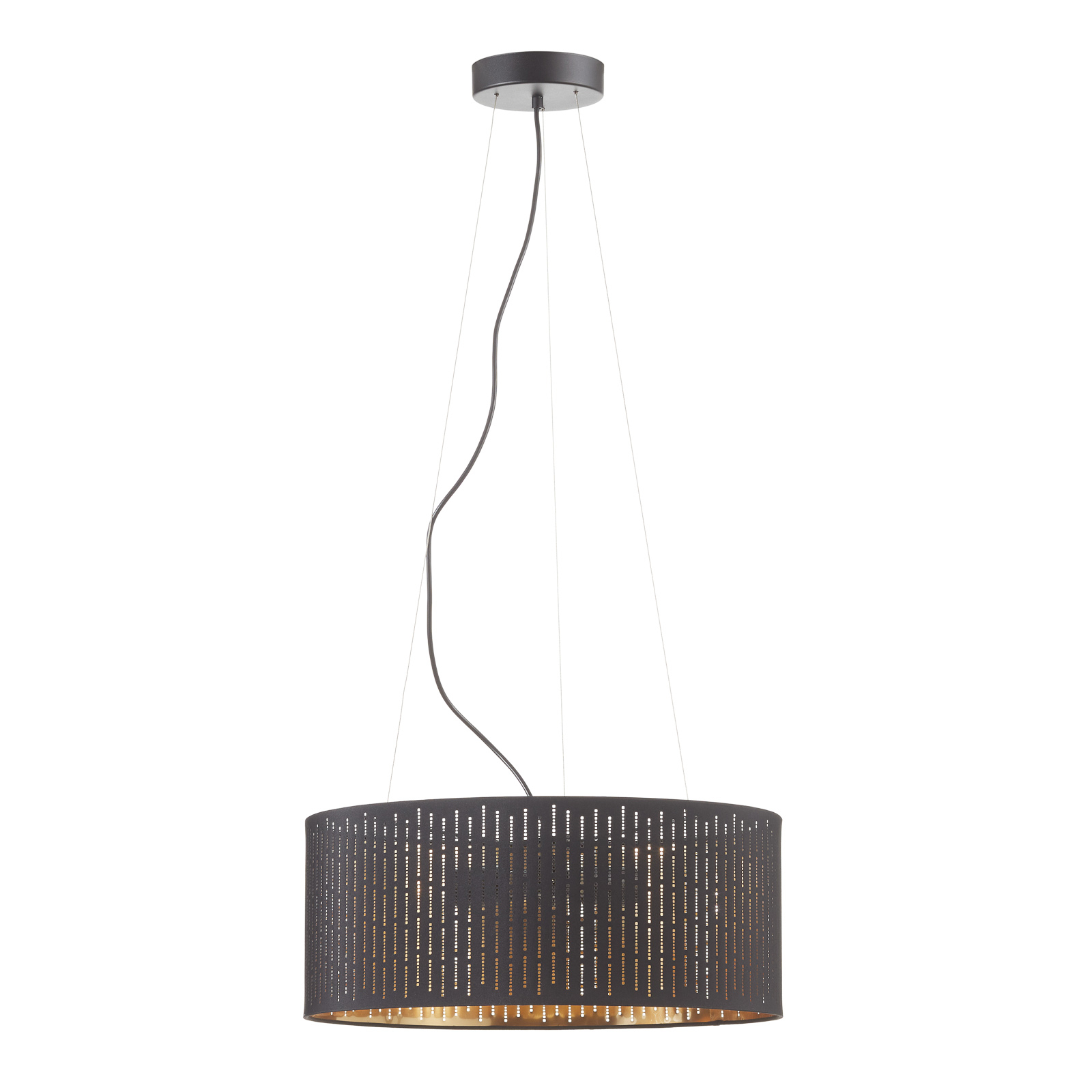 Varillas lampă suspendată în neagră/aurie, 53 cm