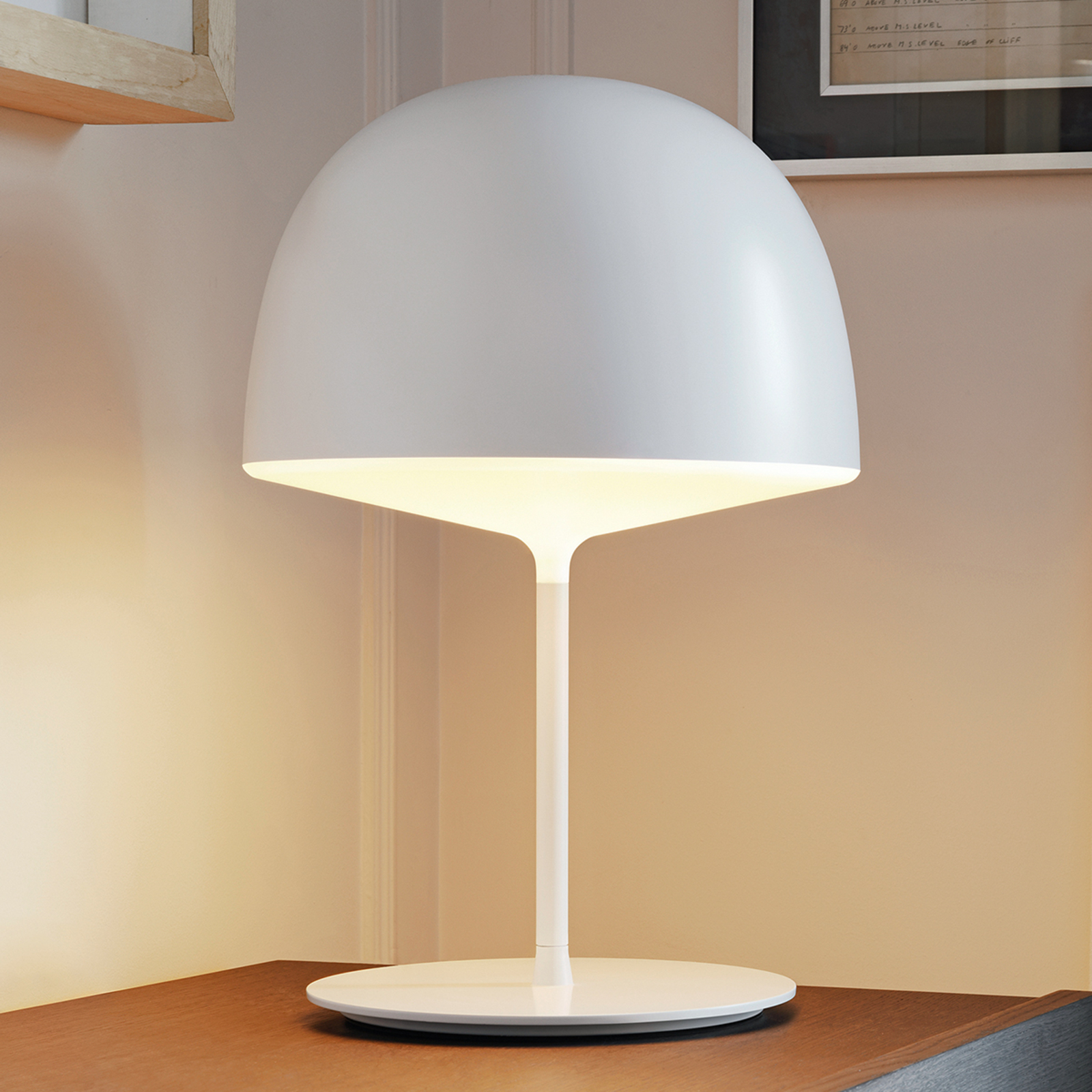 Fontana Arte Cheshire - elegant LED table lamp, for Living / Dining Room, metal, polycarbonate, 15 W, energy efficiency: A+, H: 53 cm