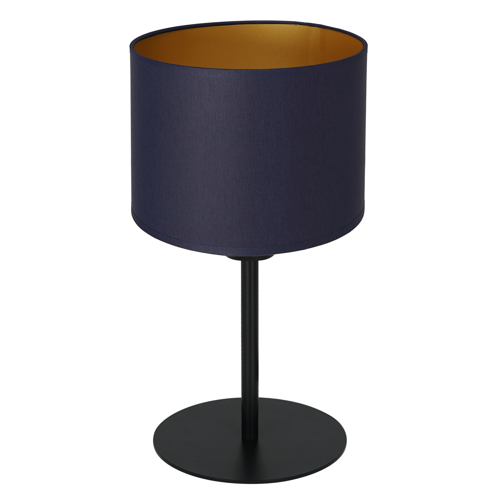 Bordlampe Soho, sylindrisk høyde 34cm blå/gull