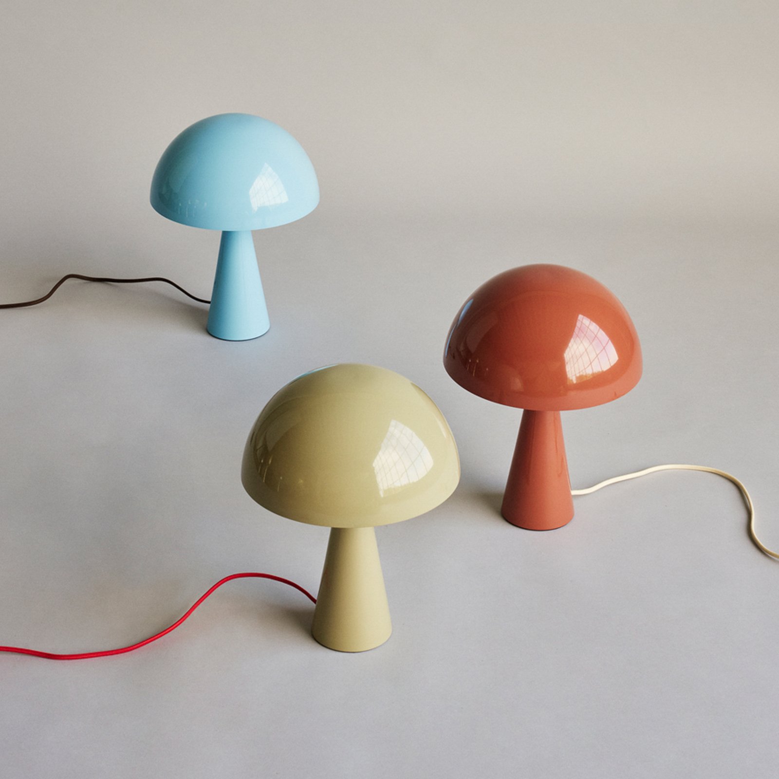 Mush Mini Lampe de Table Sand/Red - Hübsch
